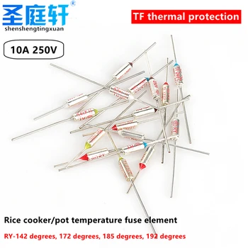 10 vnt. / daug TF šiluminės apsaugos RY-142 172 185 192 laipsnių 10A 250V ryžių viryklės puodą temperatūros saugiklis draudimo