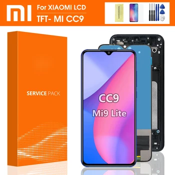 100% Patikrintas Xiaomi Mi 9 lite LCD Ekranas Jutiklinis Ekranas skaitmeninis keitiklis komplektuojami Su Rėmo Pakeisti Xiaomi CC9 M1904F3BG Lcd