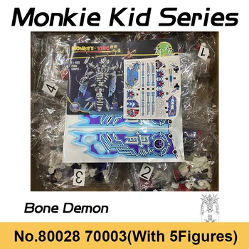 1098pcs Monkie Vaikas Serijos Kaulų Demonas Blokai Šviesos Robotas Mechaninė Beždžionių Karalius Duomenys Plytos, Žaislai Berniukams, Dovanos 80028