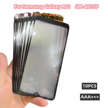 10VNT Touchscreen Su OCA Laminuotos Samsung Galaxy A01 A015F/D Jutiklinis Ekranas, Priekinis Skydelis Stiklo Ne LCD Ekranas Jutiklis