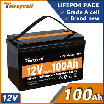 12V 100Ah LiFePO4 Baterija 12.8 V Ličio Geležies Fosfato Pakeisti Labiausiai ir rezervinio Maitinimo Namų Saulės Energijos Saugojimo UPS tax free