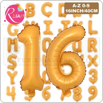 16 colių Orange Raidžių Skaičius Abėcėlė Folija, Balionus, Gimtadienio, Vestuvių Dekoravimas renginių & šaliai tiekia gimtadienio balionai