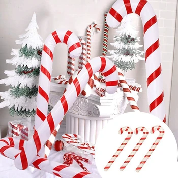 180/90 Cm Pripučiamų Kalėdų Senelis Cukranendrių Žaislas Saldainis Stick Balionas Lauko Apdailos Kalėdų PVC Apdaila Navidad Noel