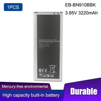1PCS Telefono Baterija EB-BN910BBK EB-BN910BBE Samsung GALAXY NOTE4 N910a N910u N910F N910H N910V N910C 4 PASTABA 3220mAh