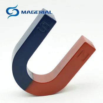 1pcs Žaislas Eksperimento Magnetas U Tipo 105x85x30 mm Pasagos Traukos Jėga 3.4 Kg Studentų Mėlyna Raudona Žaislas Magnetinę Mokymo Priemonė U Formos