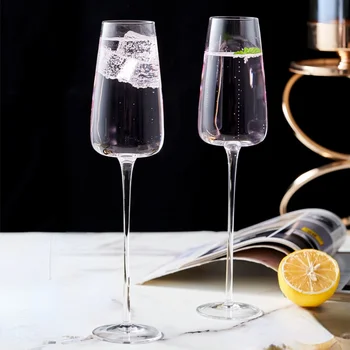 200-300ml Ranka Pūstinis Kristalų Goblet Festivalis Vestuvių Šampanas, Putojantis Vynas ir į Stiklo Meno, Klasikinės Šeimos Baras Drinkware Taurė