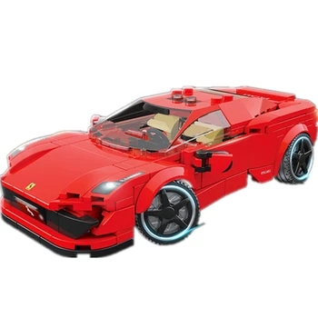 2021 NAUJAS Greičio Čempionas Serise Ferrari 458 Garsaus Superautomobilį bolidą, Sporto Pastatų Blokų, Plytų Rinkiniai Modelis