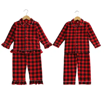 2021 Žiemos Vaikai Kalėdų Pižama Nustatyti Berniukų Sleepwear Ilgas Kelnes Pižama Apranga, Mergaičių Pižamos