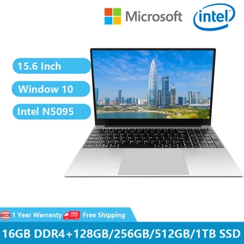 2022 Metalinis korpusas Biuras, Nešiojamas, Nešiojamasis Žaidimų Kompiuteris Windows10 15.6 Colių Intel N5095 16GB RAM Touchpad pirštų Atspaudų Apšvietimu