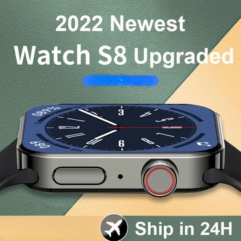 2022 NAUJAS Smartwatch HW8 Max Vyrų 1.99 visą ekraną, NFC, stačiu kampu dizainas, 