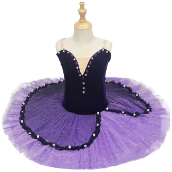 2022 Naujas Violetines Baleto amžiaus Jaunas Ežero Angsa Balerina Panekuk Tutu Mergina Suaugusiųjų Mergina Baleto Gaun Šokių Vaikų Tutu kostiumas