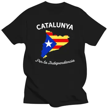 2022 Naujų Tėvas Topai Marškinėliai Catalunya Per La Independncia Vėliavos Modelio Marškinėlius Vyrams Mėgėjams Diena 100% Medvilnės, O Kaklo Mens Tshirts