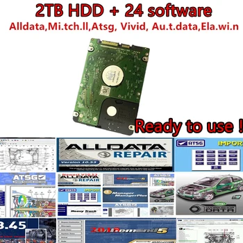 2022 karšto Auto Remonto Programinės įrangos Alldata 10.53 Vivid workshop ElsaWin 6.0 ATSG 2017 autodata 3.45 Mit.chell įdiegti gerai, 2TB HDD