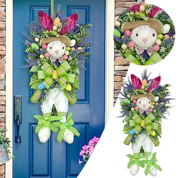 2023 Linksmų Velykų Šalis Durų Kabo Ženklas Easter Bunny Durų Pakabukas Ornamentu Velykų Namų Dekoro Velykų Vainikas Prekes