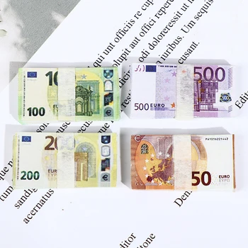 20Pcs/Rinkinys Lėlių namelis Kišenėje Euro Modeliavimas Žaislas Banknotų Mini Mini Modelis 2022 Naujųjų Metų Dovanos