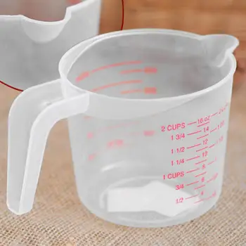 250/500/1000ML/100 ML Plastikinis Matavimo Puodelis Ąsotis Užpilkite Vandens Paviršiaus Virtuvės Įrankis Prekių Kokybės puodelis su matavimo Virtuvė