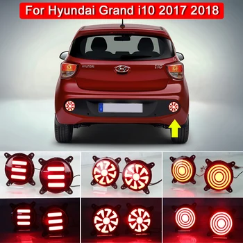 2VNT Skirti Hyunda Grand I10 2017 2018 LED Galinis Bamperis Reflektorius, Žibinto Funkcija, LED Vairavimo Žibintas Ir Stabdžių Žibintas