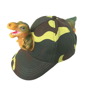 3D Dinozaurai Lauko Bžūp Reguliuojama Medvilnės Dangtelis Vyrai Moterys Spalvotų plaukai surišti į uodegą, Beisbolo kepuraitės Lauko Laisvalaikio Saulės Kamufliažas Skrybėlę