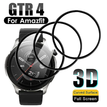 3D Išlenkti Ekrano Krašto apsaugos HuaMi Amazfit VTR 4 Minkšti, Visišką Apsauginės Plėvelės Amazfit GTR4 Ne Grūdintas Stiklas