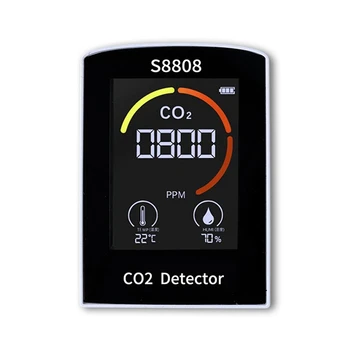 4-In-1 Skaitmeninis CO2 Matuoklis Priemonės Anglies Dioksidas Drėgmės, Temperatūros TVOC Jutiklis Tester CO2, Oro Kokybei Stebėti Detektorius