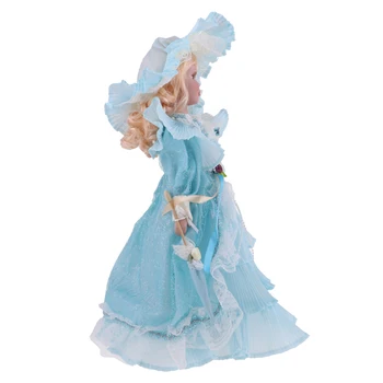 40cm Porceliano Lėlės Derliaus Lady Žmonių Skaičius Suknelė Lazdelė Kostiumas Kolekcines