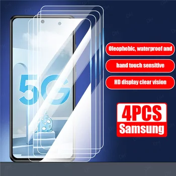 4PCS Stiklo Screen Protector for Samsung Galaxy A53 A52 A12 A71 A52S A72 A31 Grūdintas Stiklas Galaxy S21 S22 S20 FE S10E A21S