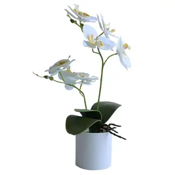 50% HOTArtificial Bonsai Ryškus dilimui Nr. Džiūstančių Orchidėja Modeliavimas Bonsai Sodo Gėlių