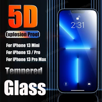 5D Grūdintas Stiklas iPhone 13 Pro Max 12 11 Mini Screen Protector Dėl iPhone13 7 + 8 XS Max XR X SE 2020 6S Klasė
