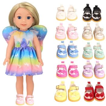 5cm Žaislai, Lėlės batus 14 colių Naujas gimęs lėlės Amerikos lėlės EXO Mados saldainiai spalvos odiniai batai