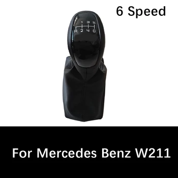6 Greičio Automobilių Shift Knob Mercedes Benz W211 Pavarų Perjungimo Rankenėlė Auto Automobilis Rankinio Svirties Perjungimo Rankenėlę Shifter Stick Vadovas