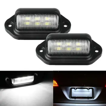 6 LED Automobilių Licencijos Numerį Šviesos VISUREIGIS Sunkvežimių Priekabos Van Žymeklį Žingsnis Lempos Baltos Lemputės, Automobilių Produktus Licenciją Plokštelės Šviesos