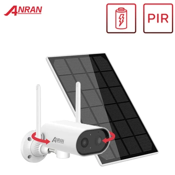 ANRAN 3MP PTZ Belaidės IP Kameros Apsaugos Priežiūros Baterijos, Saulės Skydelis WiFi Lauko PIR Smart Humanoidų Nustatymo