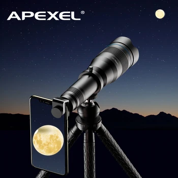 APEXEL Profesinės Telefono Objektyvą Su Trikoju Nuotolinio Užrakto HD 60x Teleskopas Už 