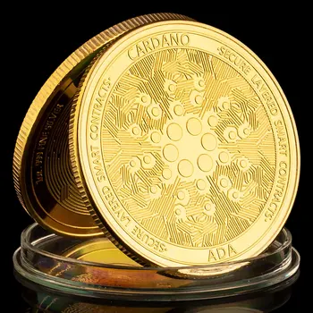 Ada Cardano Kriptografijos Monetos Cryptocurrency Kolekcines Monetos Kodas Tikimės, Meno Kolekcijos Fizinio Aukso Spalvos Proginė Moneta