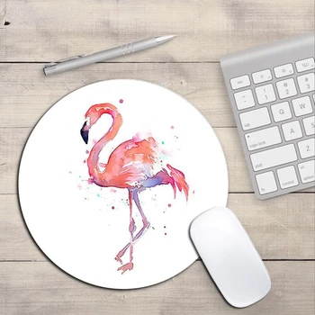 Animacinių filmų Dramblys Flamingo Pelės Mygtukai Suapvalinti Kompiuterio, Nešiojamojo kompiuterio Klaviatūros Mygtukai Office Home Anti-slip Gumos Stalo Mat Mažas Deskpad
