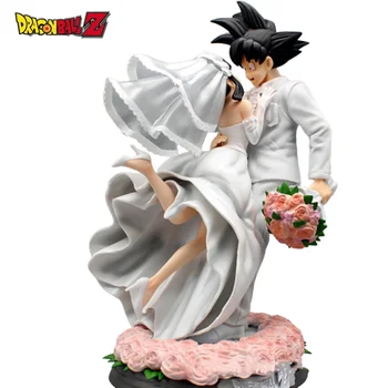 Anime Dragon Ball GK Gokas Kiki Santuokos Scena Veiksmų Skaičius, Statula Ornamentas, Kolekcines, Modelis Valentino Dienos Dovana Mergaitėms