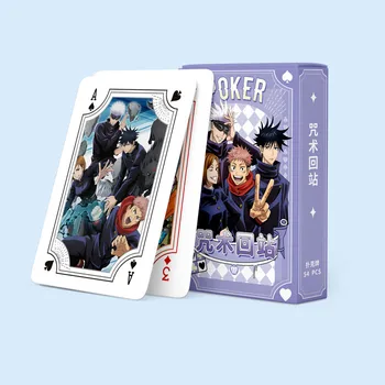 Anime Džiudžiutsu Kaisen 54Pcs Pokerio Demon Slayer Korteles Dangaus Pareigūnų Palaiminimo Cosplay Žaisti Kortelės Periferinių Žaidimo Kortelės