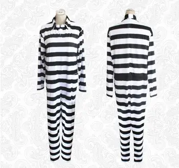 Anime Kalėjimo Mokyklos COSPLAY Helovyno cosplay Dryžuotas kalėjimo uniformą jumpsuit