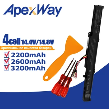 Apexway 14.8 V A41-X550E Nešiojamas Baterija ASUS X450 X450E X450J X450JF X751M X751MA X751L X750JA A450J A450JF A450E F450C F450V