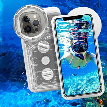 Atsparus vandeniui Telefono dėklas skirtas IPhone 12 Pro Max /11 Pro Max Nardymo Korpuso po vandeniu Apsauginis Dangtelis Plaukimo Snorkeling