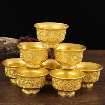 Aukso Graviravimas Budizmas Dubenį Rankdarbių Bronzos Laimingas Tibeto Šventosios Vandens Puodelį Budistų Dubenį Surinkimo Dovana Dekoratyvinis Patalpų