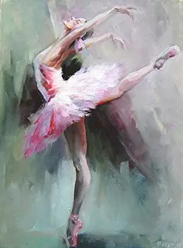 Baleto mergina tapyba ant drobės, dovana meno kambarį miegamojo, biuro sienų apdailai šiuolaikinio abstraktaus meno kūrinį, be rėmelio