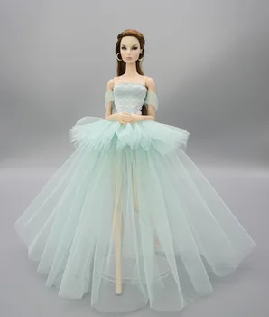Barbie drabužių 1/6 Vestuvių suknelė przybornik pullip Princesė juoda balta raudona Lėlės Priedai