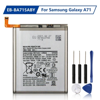 Bateriją EB-BA715ABY Samsung Galaxy A71 SM-A7160 Įkrovimo Baterija (akumuliatorius 4500mAh Nemokamus Įrankius, handsel