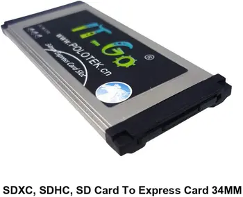 Bendrasis Express Card 34 SDXC SDHC, SD Kortelės Adapteris Nešiojamas Suderinama su 
