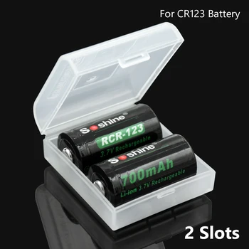 CR123 Baterija talpinimo 2 Slots Plastiko Baterijos Atveju dėžės CR123 Baterija Atveju Turėtojas Laikymo Dėžutė Su Dangčiu Baterijų Laikiklį