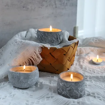 Cemento Žvakidė Papuošalus (ne žvakė) Kūrybinės Amatų Namų Šiaurės Žvakė Puodeliai Sultingi Augalų Puodą