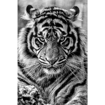 Custom gyvūnų king tiger drobės Plakatas namų Dekoravimo audinys audinys sienos plakatas spausdinimo Šilko Audinys Spausdinti 27X40 cm