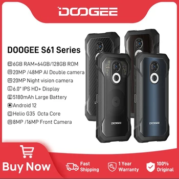 DOOGEE S61 Serijos Tvirtas Telefonas 6.0