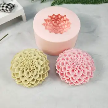 Dahlia Gėlių Formos 3D Apdailos Amatų Silikono Formos Tortas Pelėsių Pyragas 